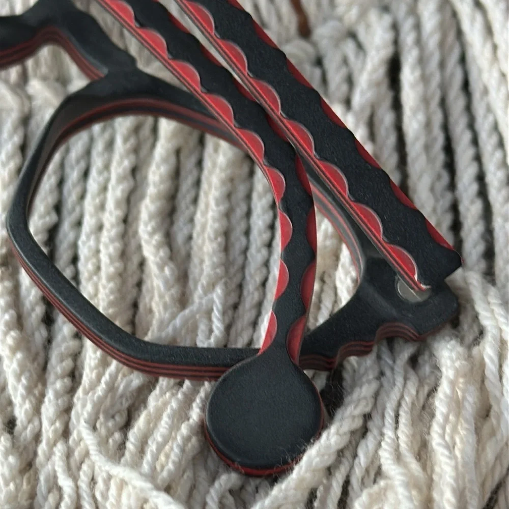 L.a. Eyeworks Rano 752M black red rare frames small petite